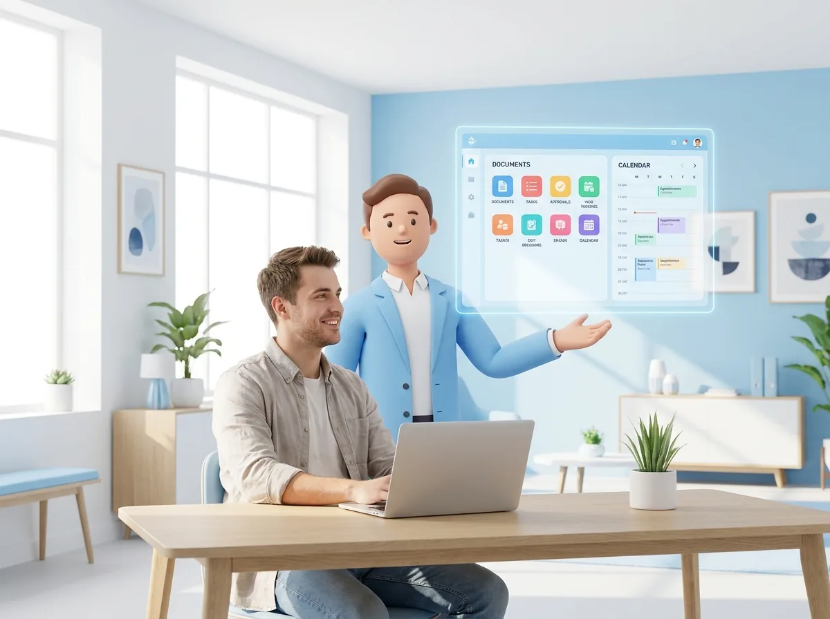 A business owner with one AI employee and everything in one workspace